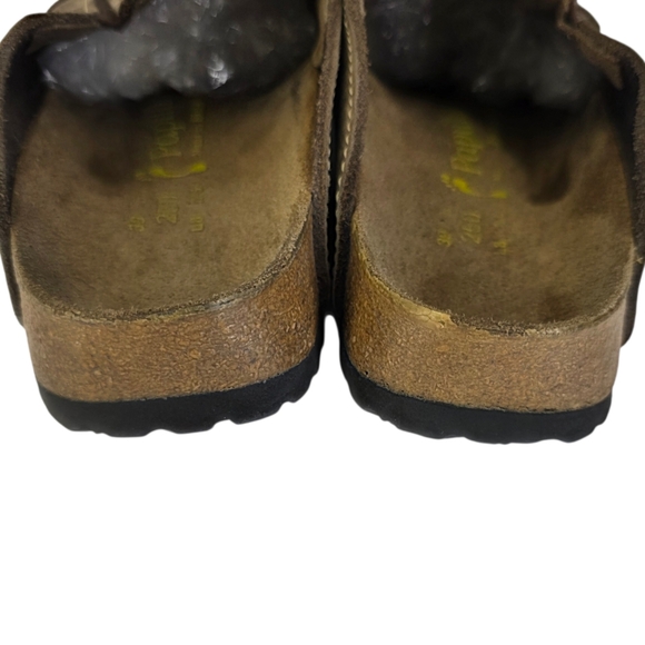 Birkenstock Papillio Leather Tassel Slide Mule Moccasin Shoes Sandal Brown Sz 39 - Picture 6 of 15